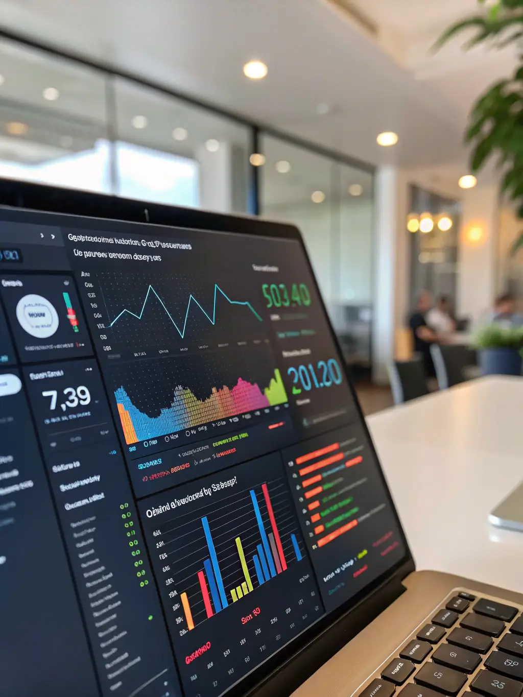 A visual representation of a cloud environment being continuously monitored and optimized, with real-time data analytics and performance metrics displayed.